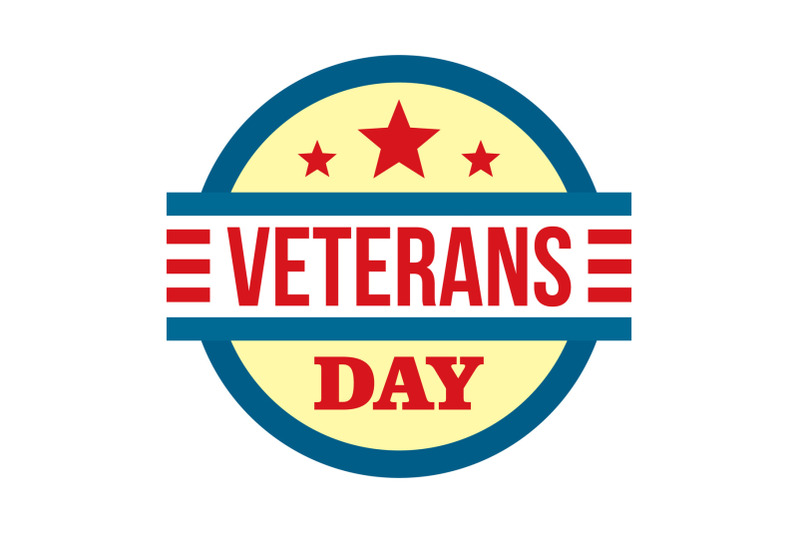 round-veterans-day-logo-flat-style