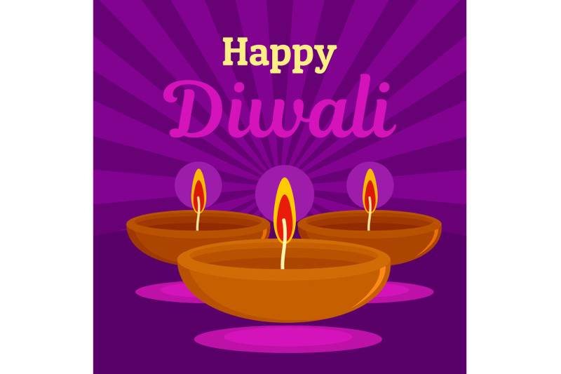 happy-indian-divali-concept-background-flat-style