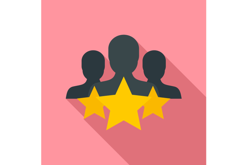 star-customer-retention-icon-flat-style