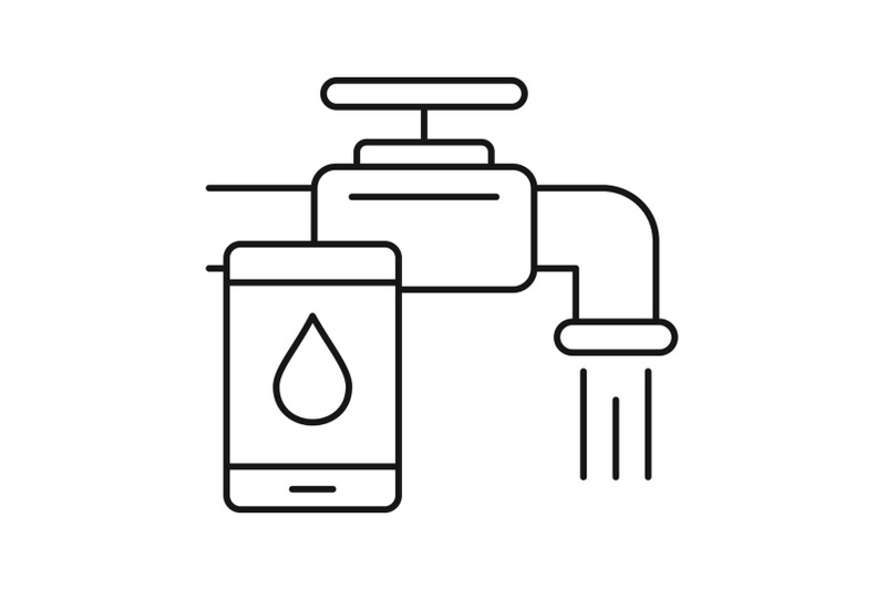 control-home-water-tap-icon-outline-style