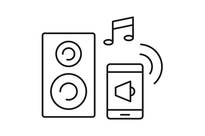 smart-sound-control-icon-outline-style