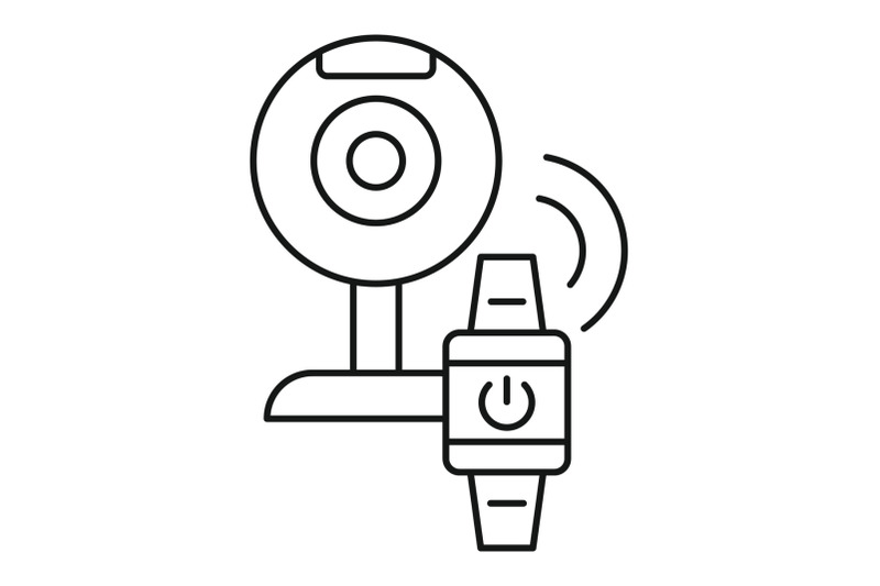 smart-web-camera-icon-outline-style