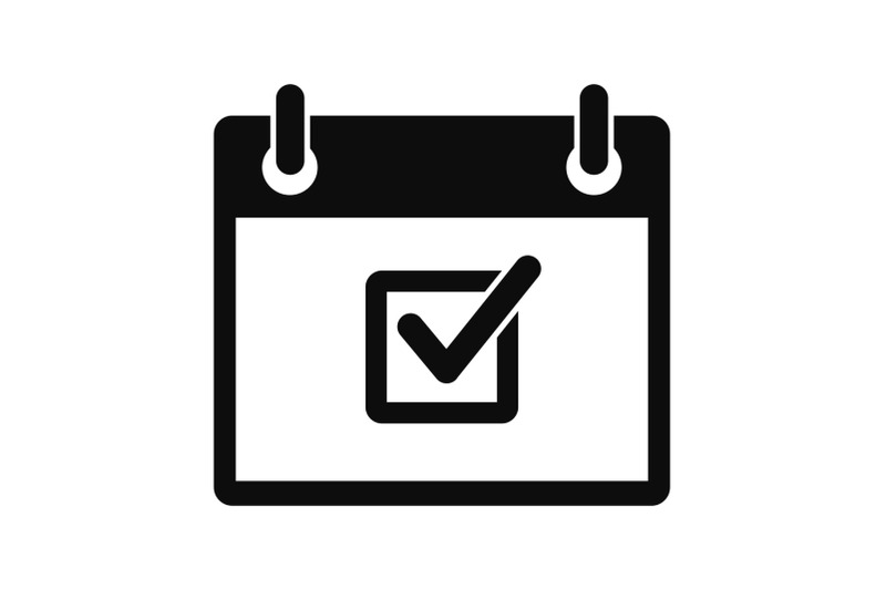 check-meeting-date-icon-simple-style