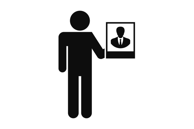 man-present-candidate-icon-simple-style