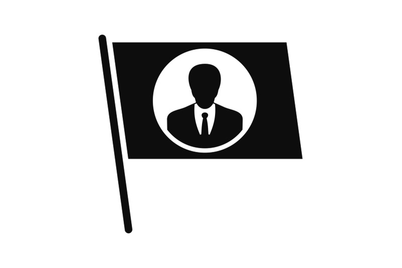 flag-vote-candidate-icon-simple-style