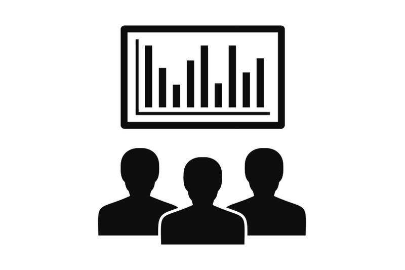political-candidate-graph-icon-simple-style