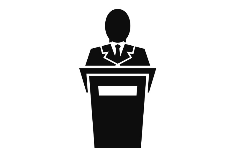 leader-speech-icon-simple-style