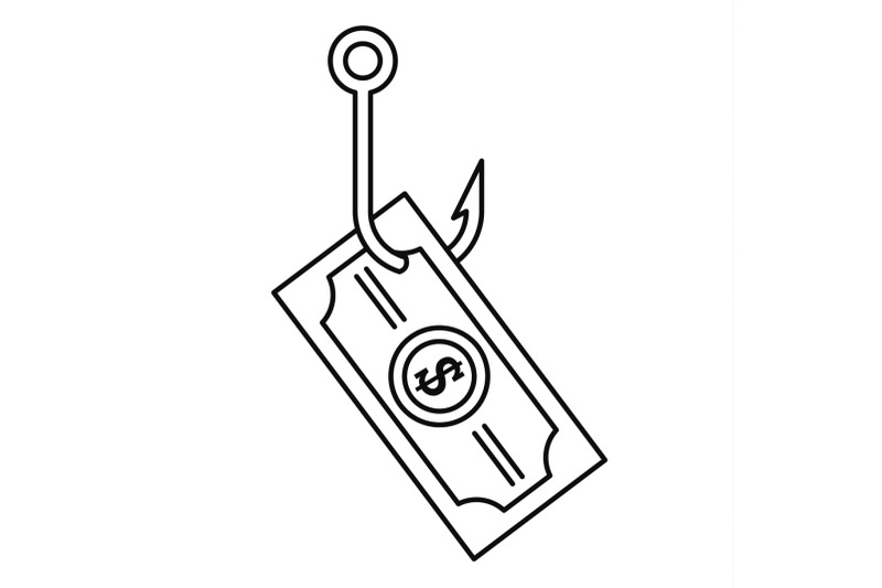 phishing-money-icon-outline-style