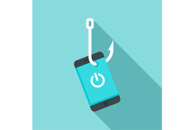 phishing-smartphone-icon-flat-style