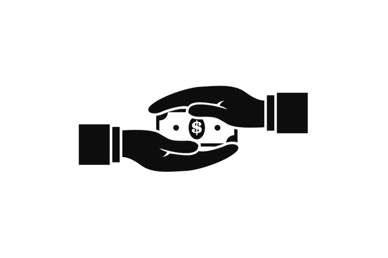 two-hand-bribery-money-icon-simple-style