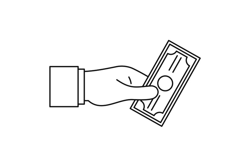 bribery-give-money-icon-outline-style