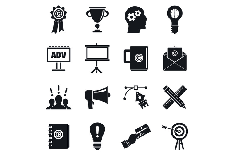 brand-marketing-icon-set-simple-style