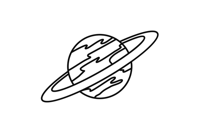 saturn-planet-icon-outline-style