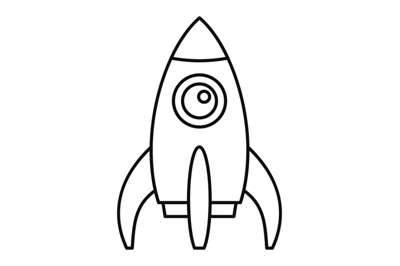 space-rocket-icon-outline-style