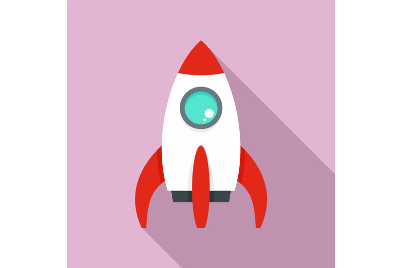 space-rocket-icon-flat-style