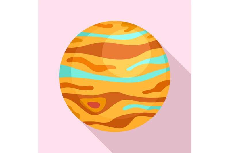 jupiter-planet-icon-flat-style