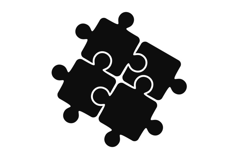 teamwork-solution-puzzle-icon-simple-style