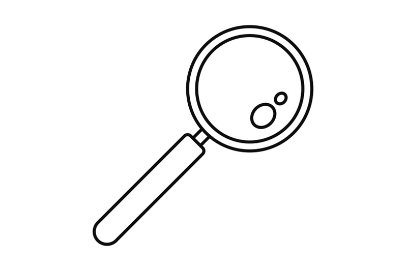 find-solution-magnify-glass-icon-outline-style