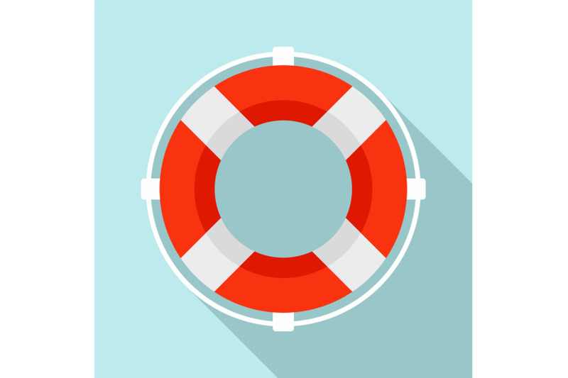 life-buoy-solution-icon-flat-style