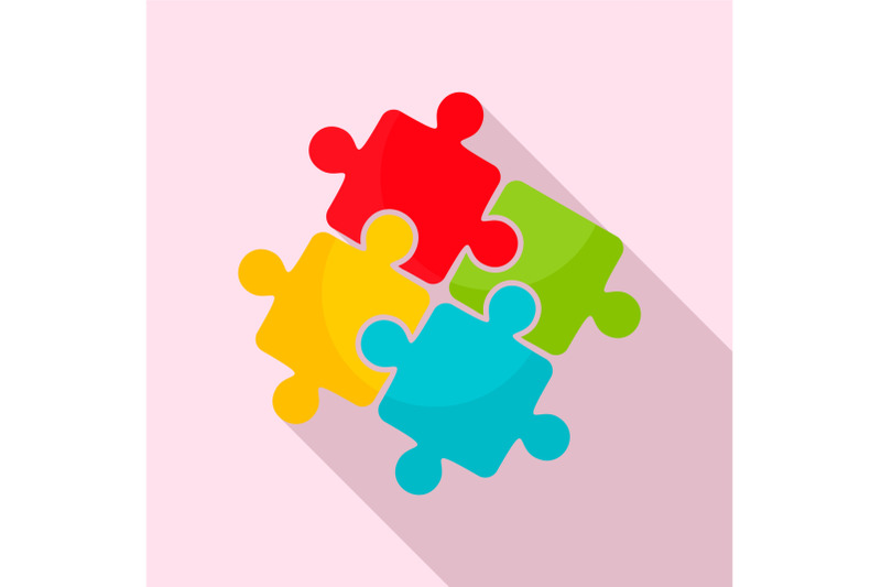 teamwork-solution-puzzle-icon-flat-style