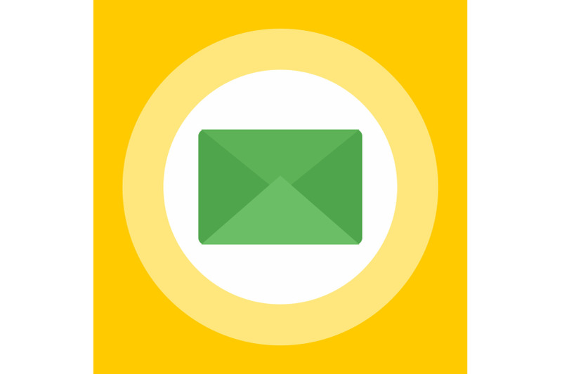 green-mail-icon-flat-style