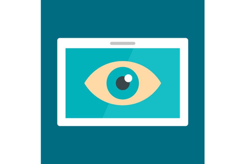 tablet-vision-icon-flat-style