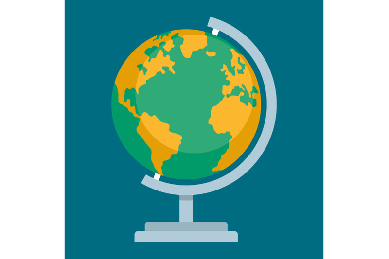 school-globus-icon-flat-style