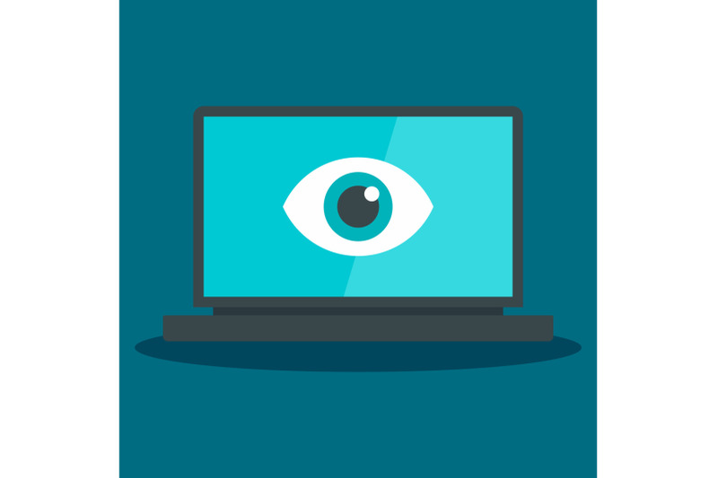 laptop-visualization-icon-flat-style