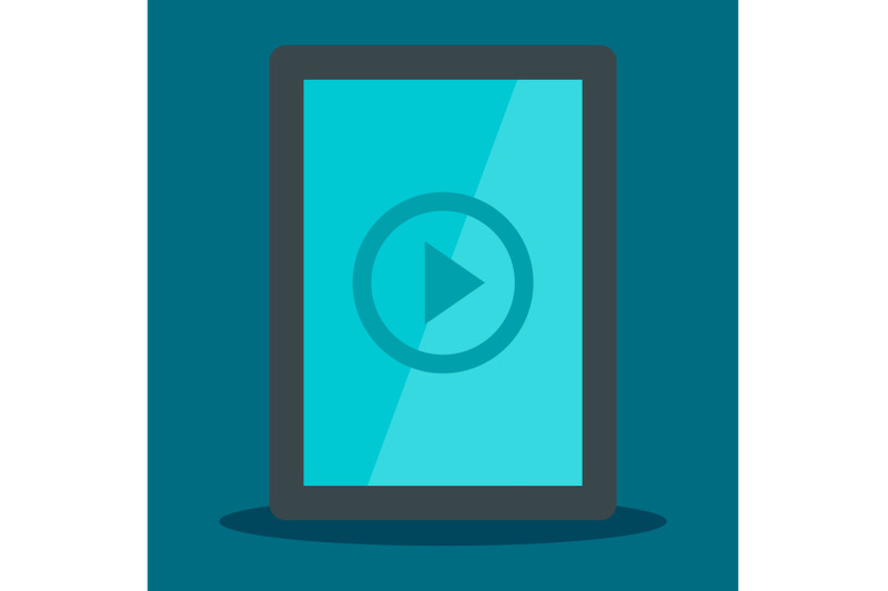 tablet-video-player-icon-flat-style