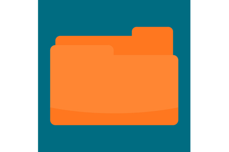 orange-folder-icon-flat-style