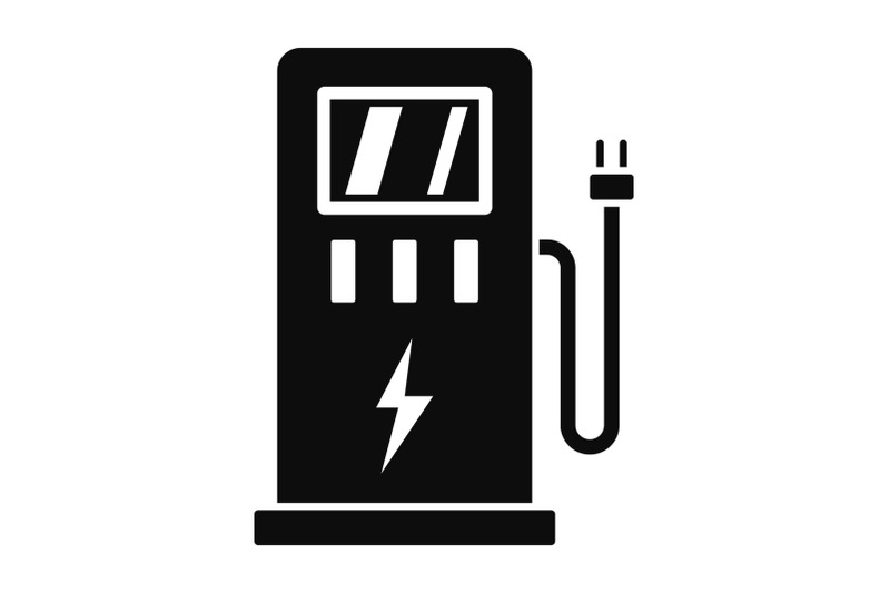 electric-car-station-icon-simple-style
