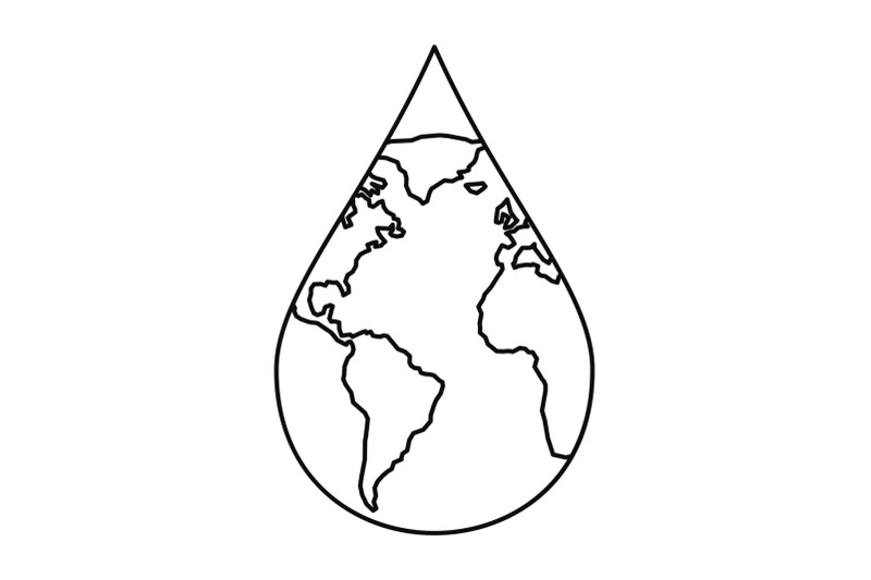 earth-water-drop-icon-outline-style