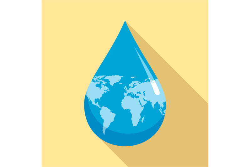 earth-water-drop-icon-flat-style
