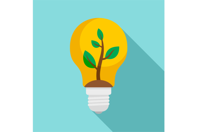eco-bulb-icon-flat-style