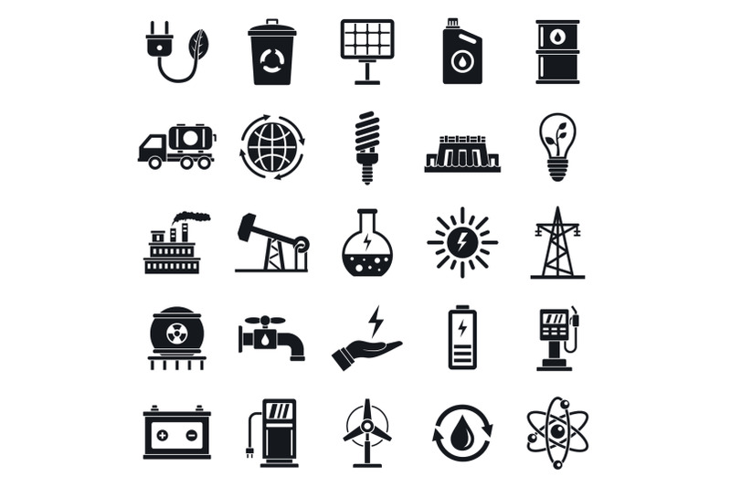 ecology-icon-set-simple-style