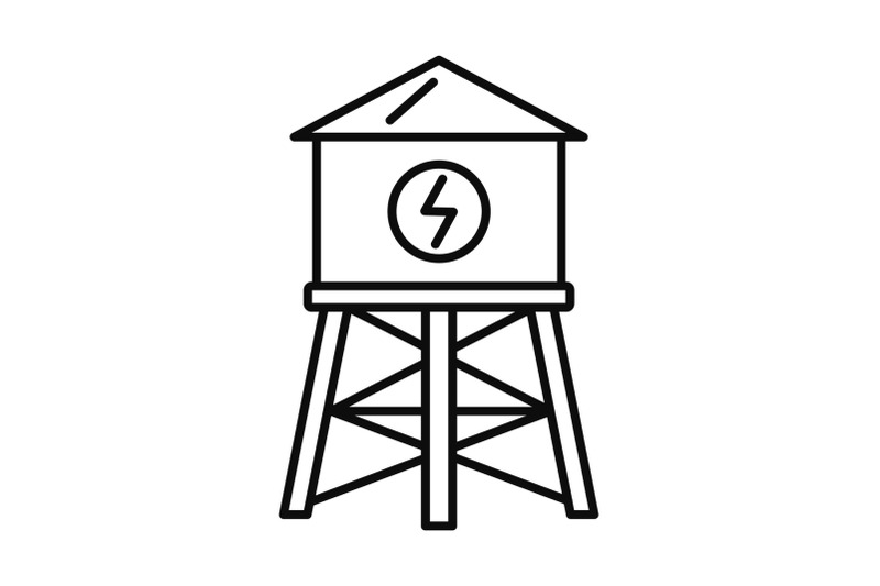 water-save-tower-icon-outline-style