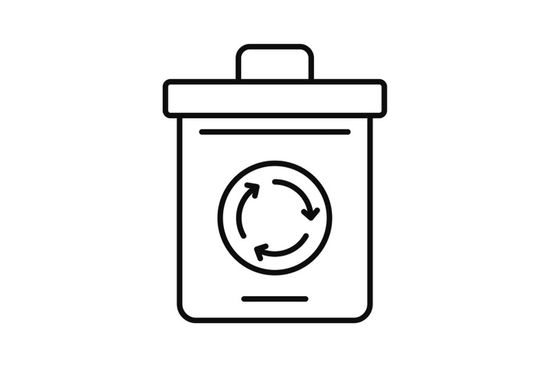 recycling-pot-icon-outline-style