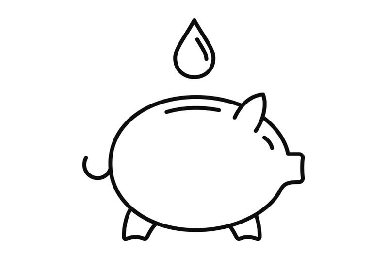 save-piggy-bank-water-icon-outline-style