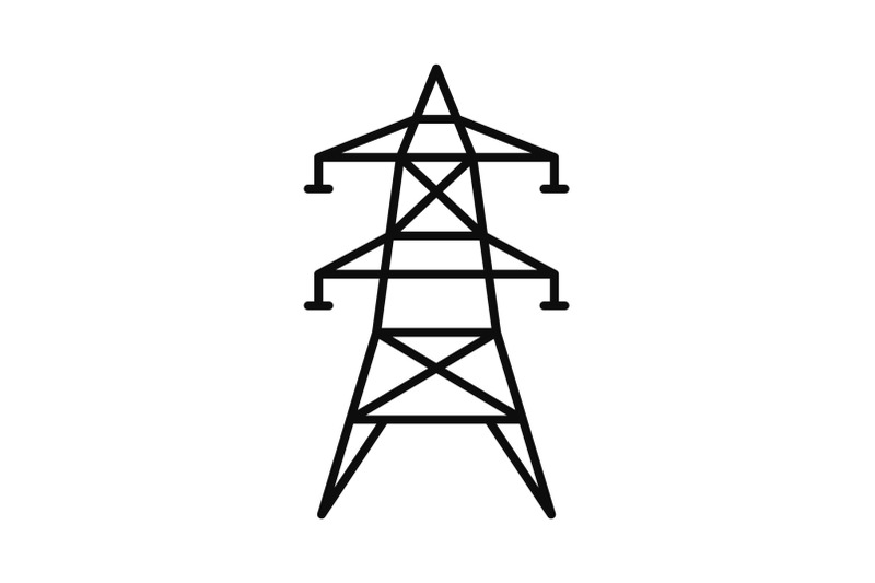 electric-tower-icon-outline-style