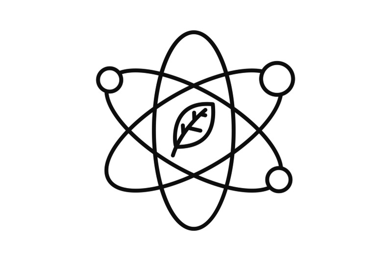 leaf-atom-icon-outline-style