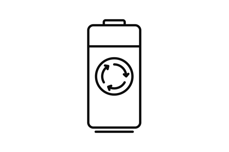 recycle-battery-icon-outline-style