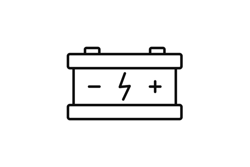 eco-car-battery-icon-outline-style