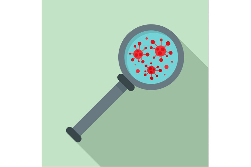 virus-magnify-glass-inspection-icon-flat-style