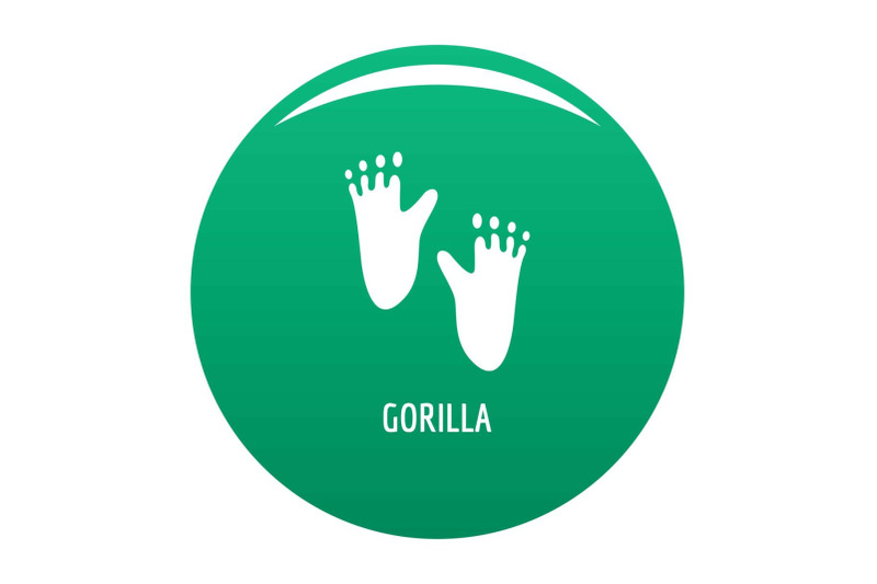 gorilla-step-icon-vector-green