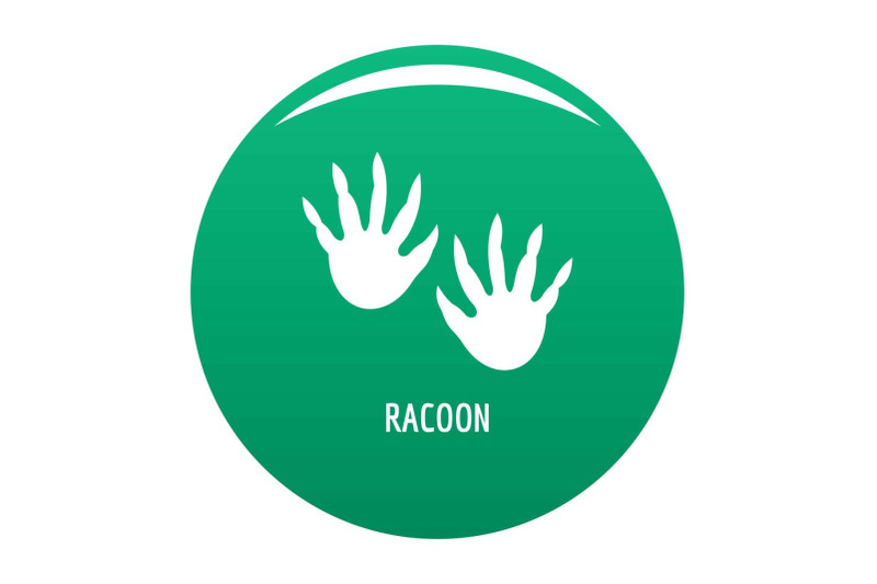 racoon-step-icon-vector-green