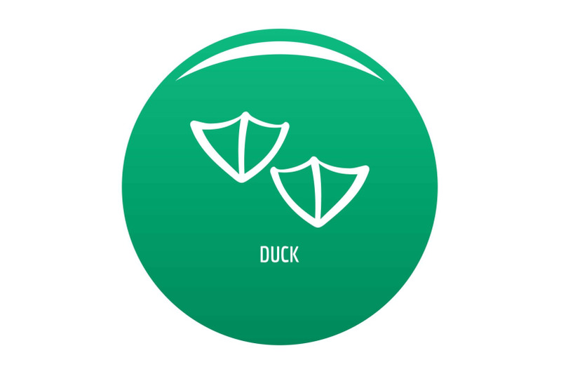 duck-step-icon-vector-green