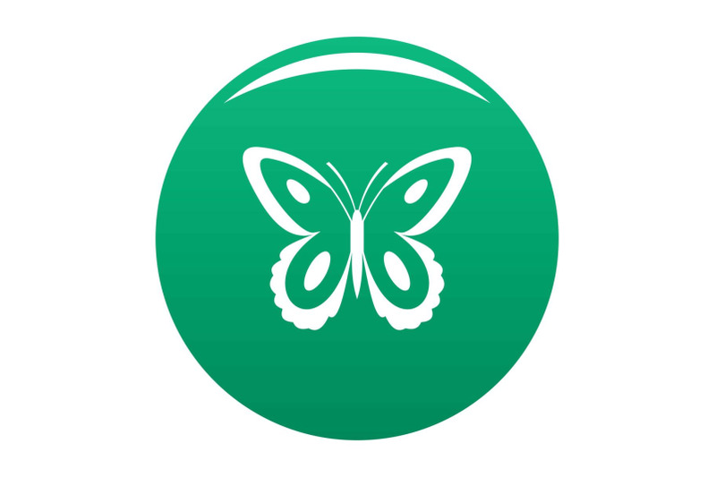 spotted-butterfly-icon-vector-green