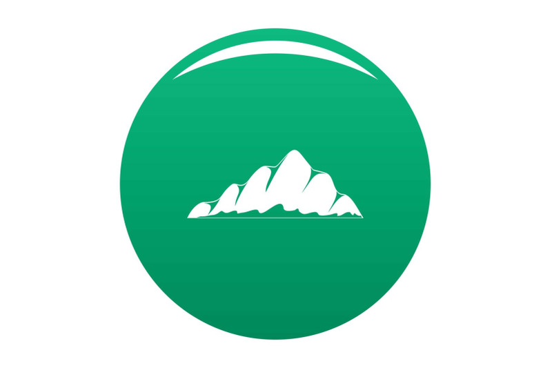 mountain-landscape-icon-vector-green