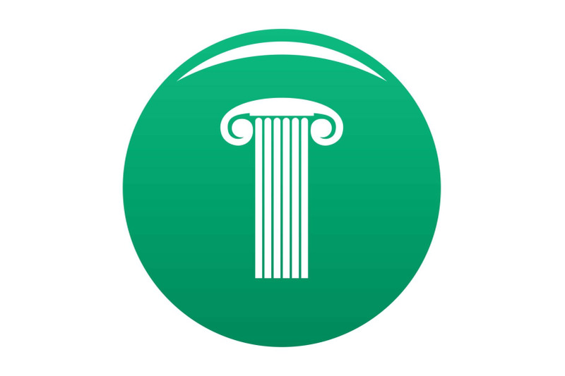 marble-column-icon-vector-green