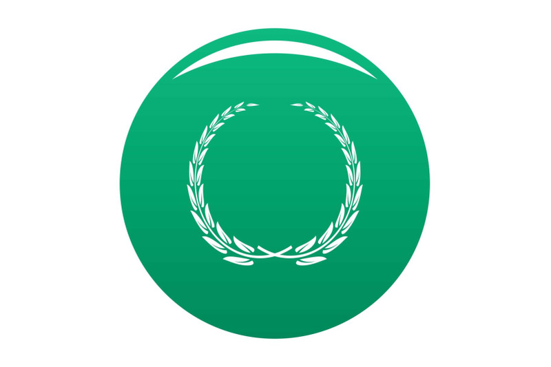 glory-wreath-icon-vector-green